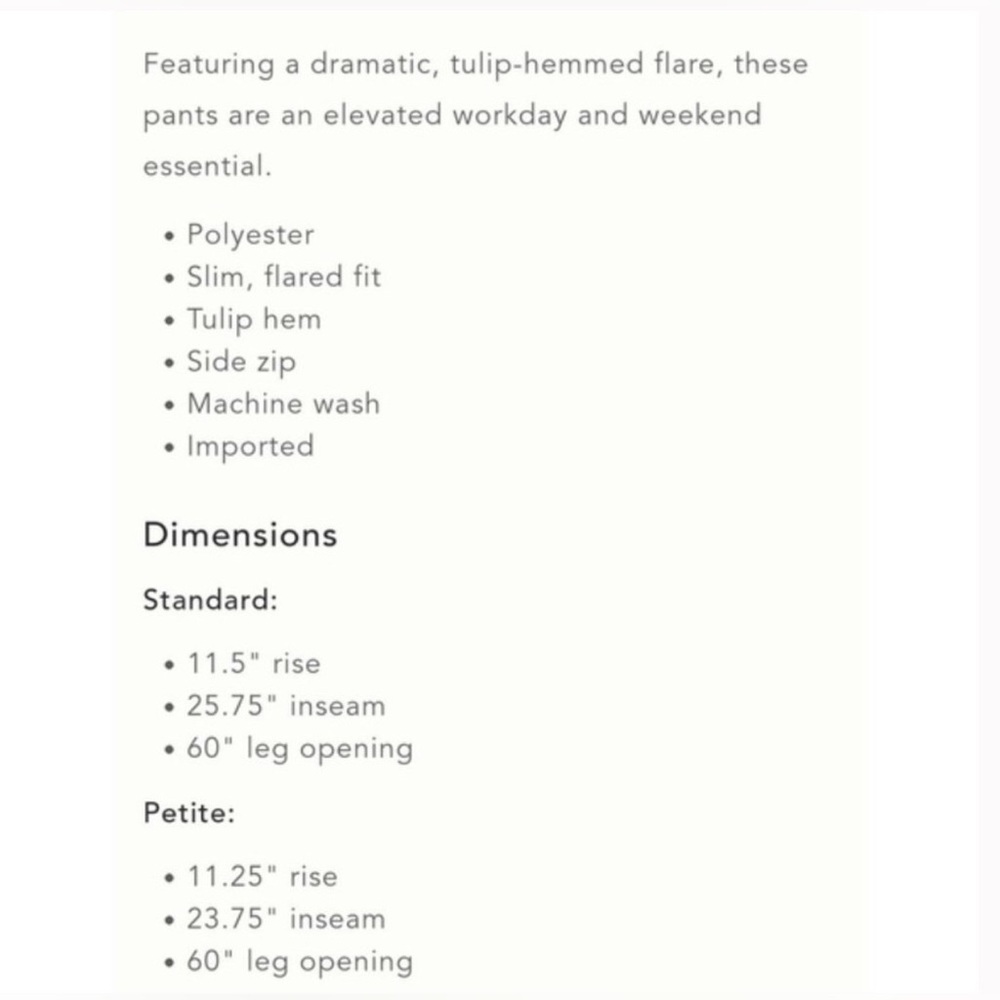 Anthropologie Black Flare Pants - Picture 3 of 10